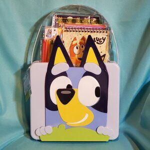 Bluey Creative Caddy Art Kit Scrapbooking Junk Journaling Stickers Crayons NEW